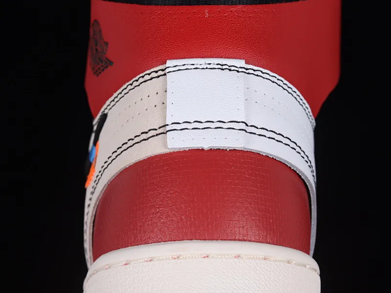 All categories Air Jordan Jordan series basketball shoes Air Jordan 1 High OG version Off White x Air Jordan OW AJ1 Joe 1 joint white and red high-top basketball shoes AA3834-101
